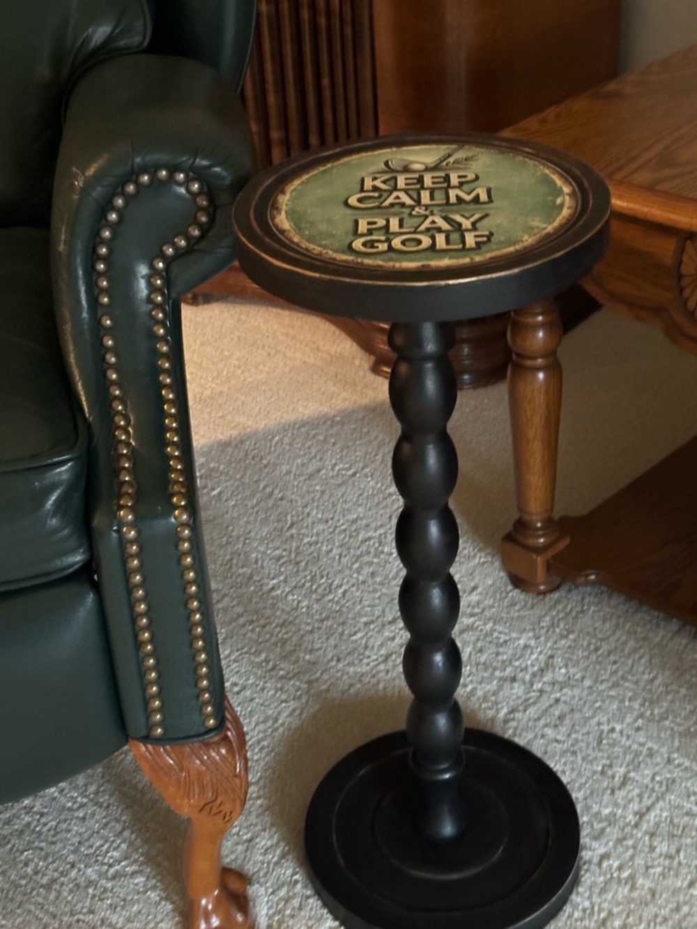 Golf-Themed Drink Table – “Keep Calm & Play Golf”